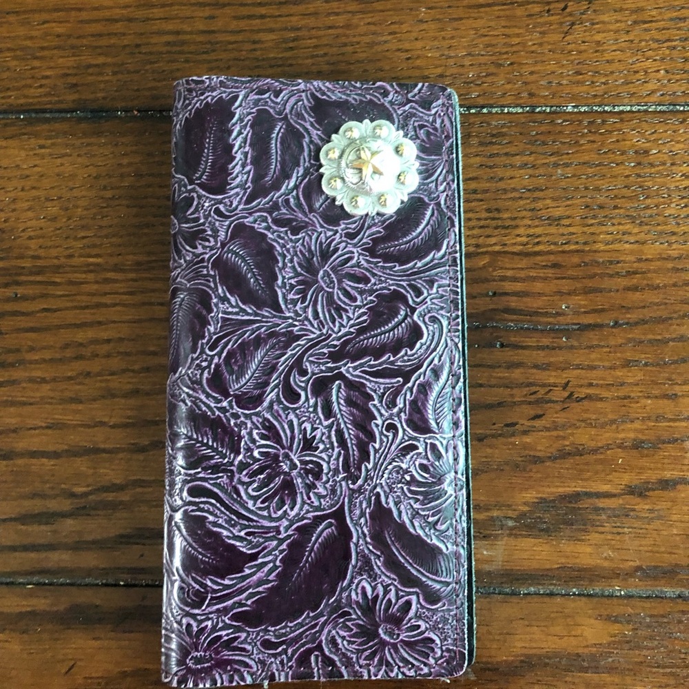 Texas Leather checkbook cover